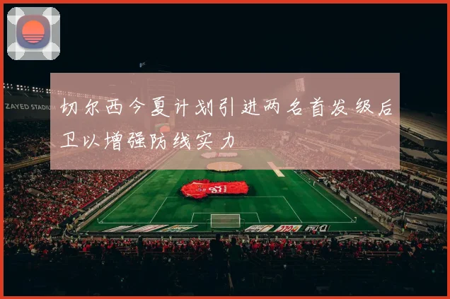 切尔西今夏计划引进两名首发级后卫以增强防线实力